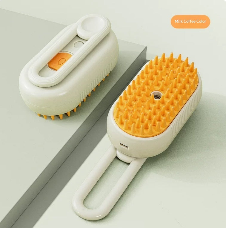 Steam pet brush close-up