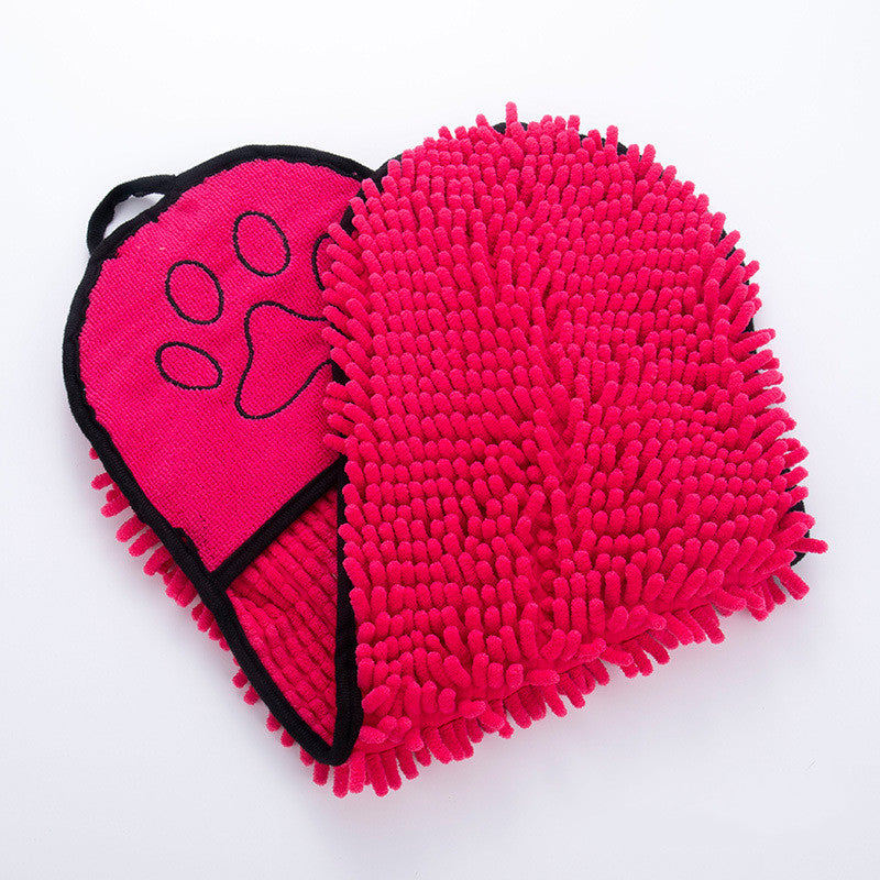 Super-Absorbent Pet Bath Towel with Hand Pockets
