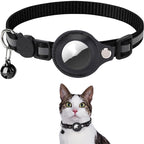 AirTag cat collar in black
