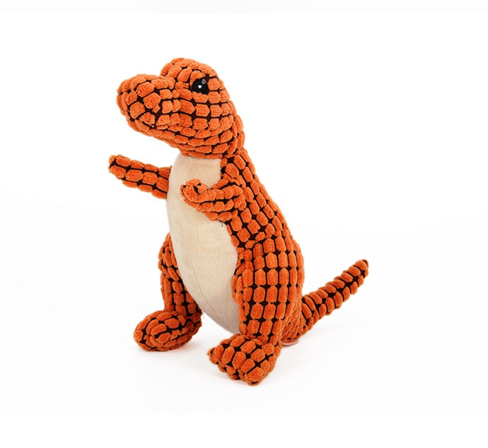 Squeaky Dinosaur Plush Dog Toy