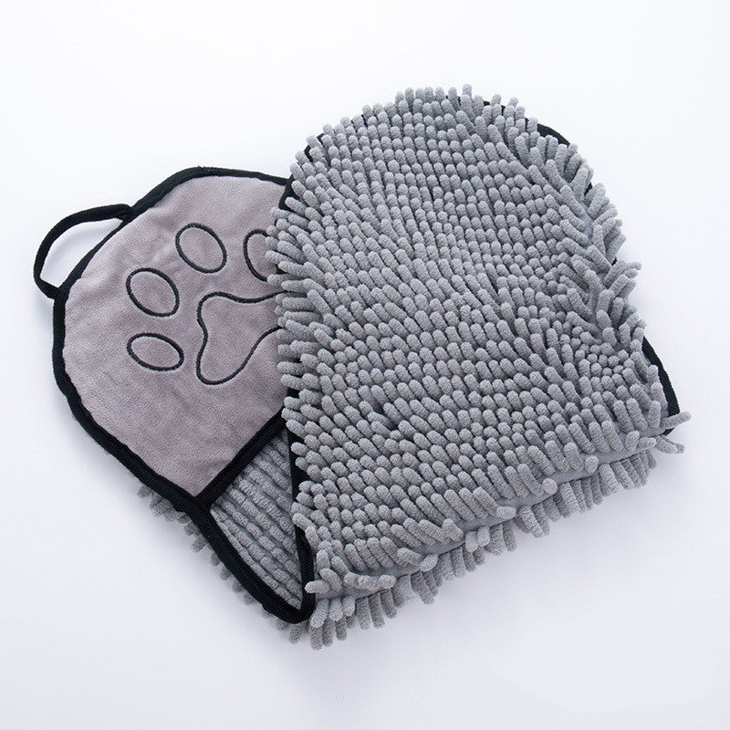 Super-Absorbent Pet Bath Towel with Hand Pockets