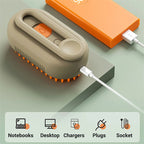 Steam pet brush charging by USB
