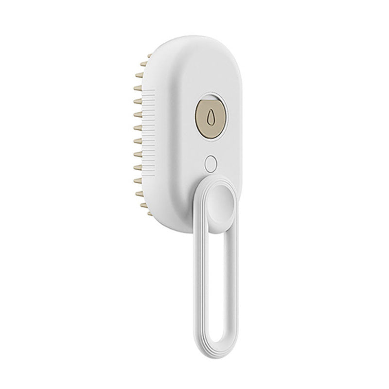 Steam pet brush in porcelain white
