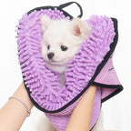 Super-Absorbent Pet Bath Towel with Hand Pockets