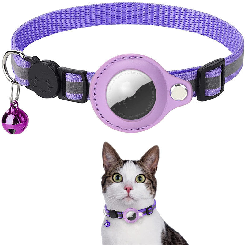 AirTag cat collar in purple